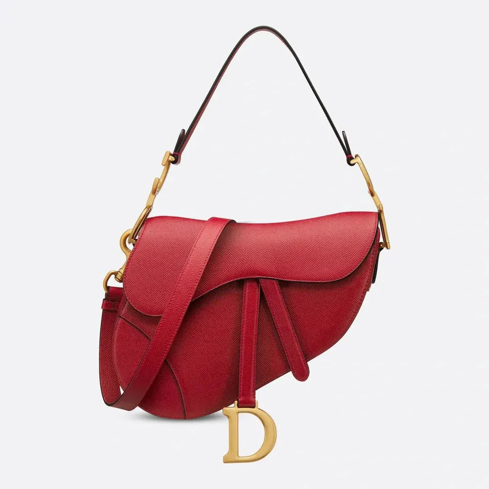  red Saddle Bag With white background
