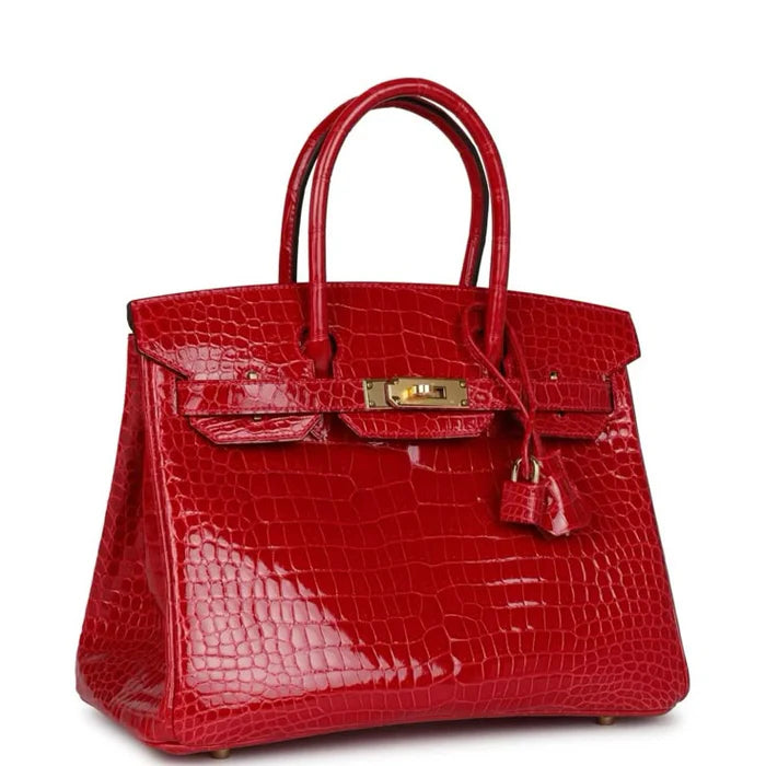 Red Crocodile Birkin Bag.