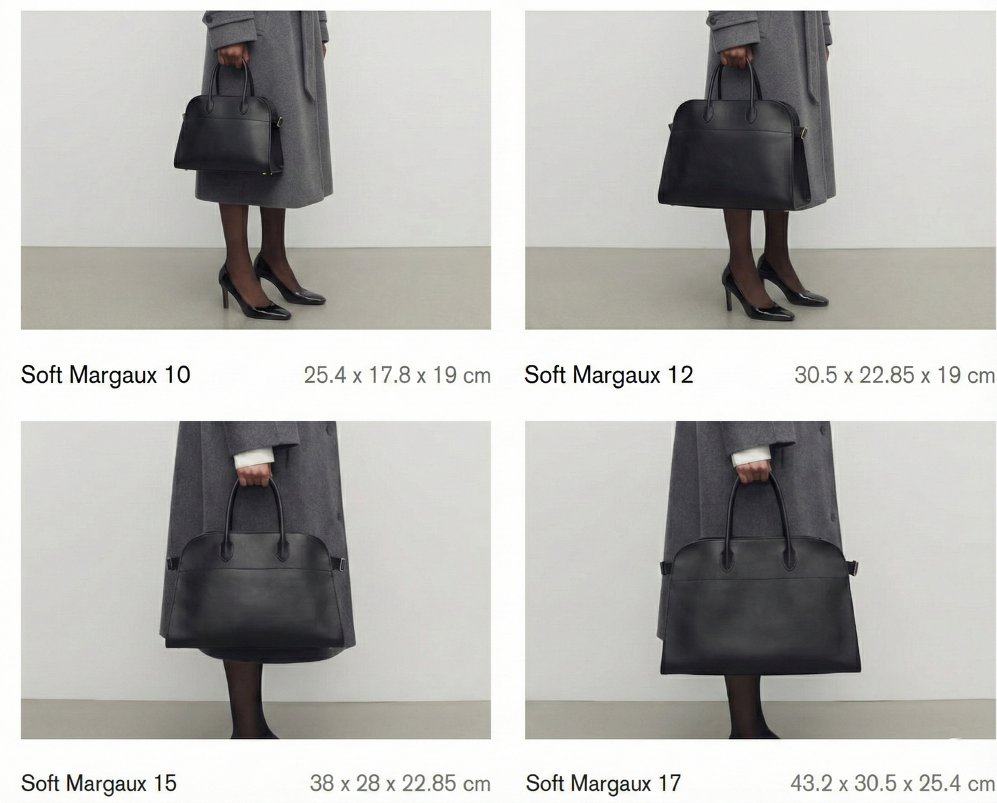 Black Margaux-Style Top Handle Bag – Quiet Luxury Leather Handbag.