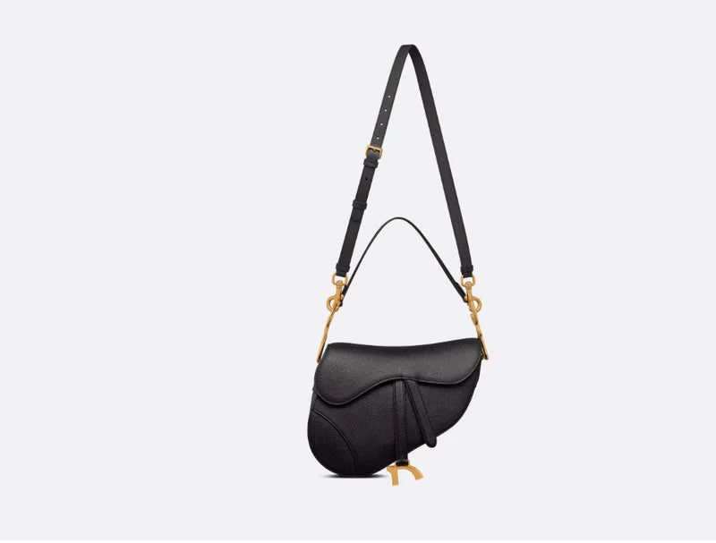  black Saddle Bag With white background