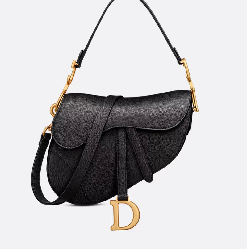  black Saddle Bag With white background