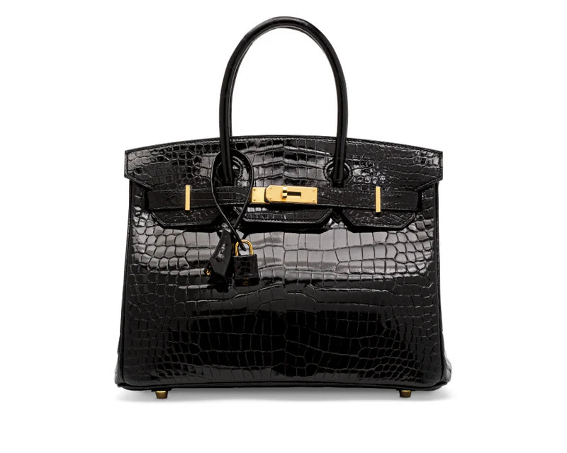Black Crocodile Birkin Bag.