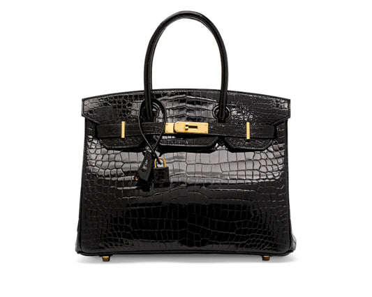 Black Crocodile Birkin Bag.