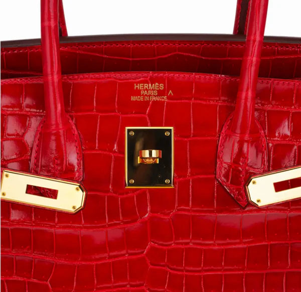 Red Crocodile Birkin Bag