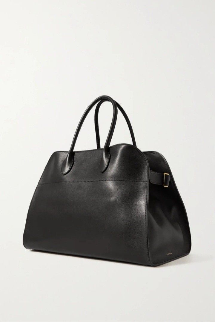 Black Margaux-Style Top Handle Bag – Quiet Luxury Leather Handbag.