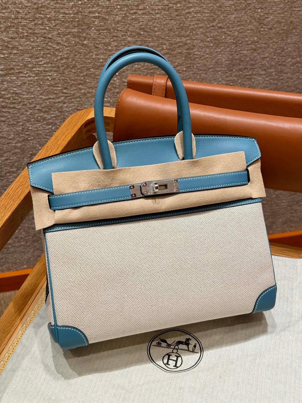 Birkin 25 Canvas Bag.
