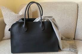 Black Margaux-Style Top Handle Bag – Quiet Luxury Leather Handbag.